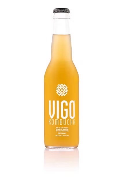TĒJAS DZĒRIENS ATSVAIDZINOŠS VIGO KOMBUCHA, ORIGINAL, GĀZĒTS, 0.33L (DEP)