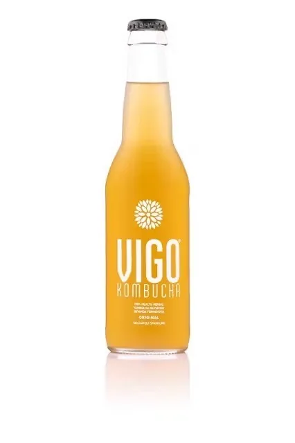 TĒJAS DZĒRIENS ATSVAIDZINOŠS VIGO KOMBUCHA, ORIGINAL, GĀZĒTS, 0.33L (DEP)