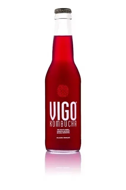 TĒJAS DZĒRIENS ATSVAIDZINOŠS VIGO KOMBUCHA, ACAI, GĀZĒTS, 0.33L (DEP)