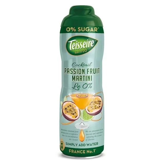 SĪRUPS TEISSEIRE PASSION FRUIT MARTINI, BEZ CUKURA, 0.6L