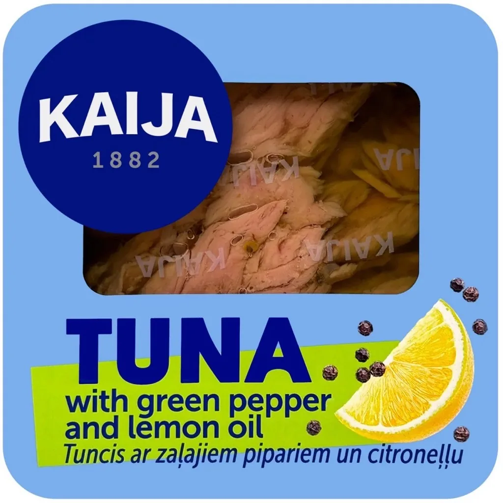 KONSERVI TUNCIS EĻĻĀ AR PIPARIEM UN CITRONU KAIJA 160G/104G