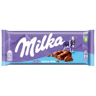 PIENA ŠOKOLĀDE MILKA BUBBLY MILK 90G