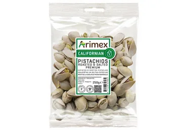 PISTĀCIJAS ARIMEX PREMIUM GRAUZDĒTAS UN SĀLĪTAS 250G