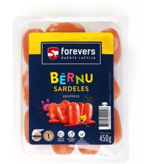 SARDELES FOREVERS BĒRNU EKSPRESS VĀRĪTAS 450G
