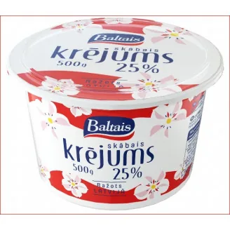 SKĀBAIS KRĒJUMS BALTAIS 25% 500G