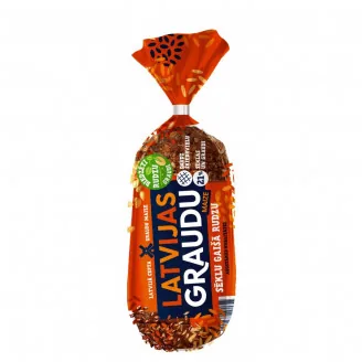 GAIŠĀ RUDZU MAIZE LATVIJAS GRAUDU AR SĒKLĀM 800G