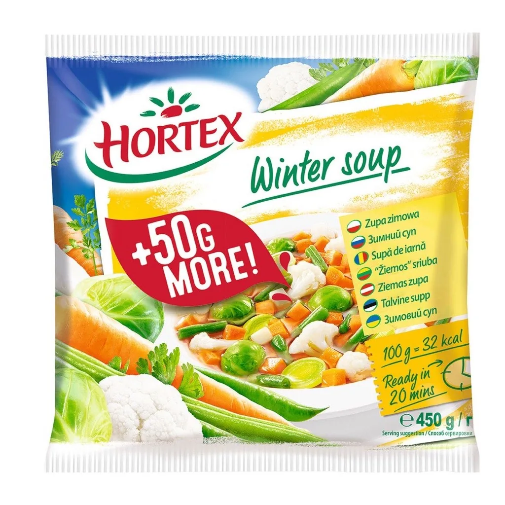 SALDĒTI DĀRZEŅI HORTEX ZIEMAS ZUPA 450G
