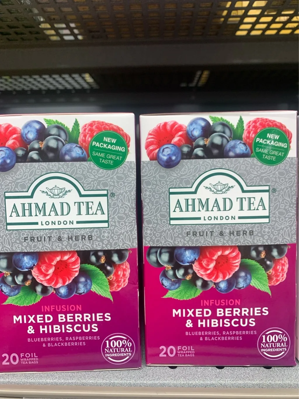 ZĀĻU UN AUGĻU TĒJAS MAISĪJUMS AHMAD TEA OGU MAISĪJUMS UN HIBISKUSROZE 20X2G
