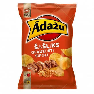 ČIPSI ĀDAŽU AR ŠAŠLIKA UN GRAUZDĒTU SĪPOLU GARŠU 130G