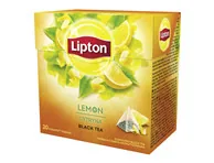 MELNĀ TĒJA LIPTON LEMON 20X1.7G