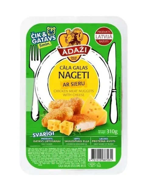 CAĻA GAĻAS NAGETI AR SIERU ĀDAŽI 300G