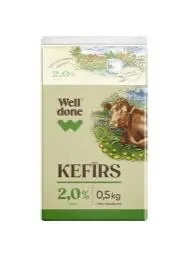 KEFĪRS WELL DONE 2,0% 0,5KG 