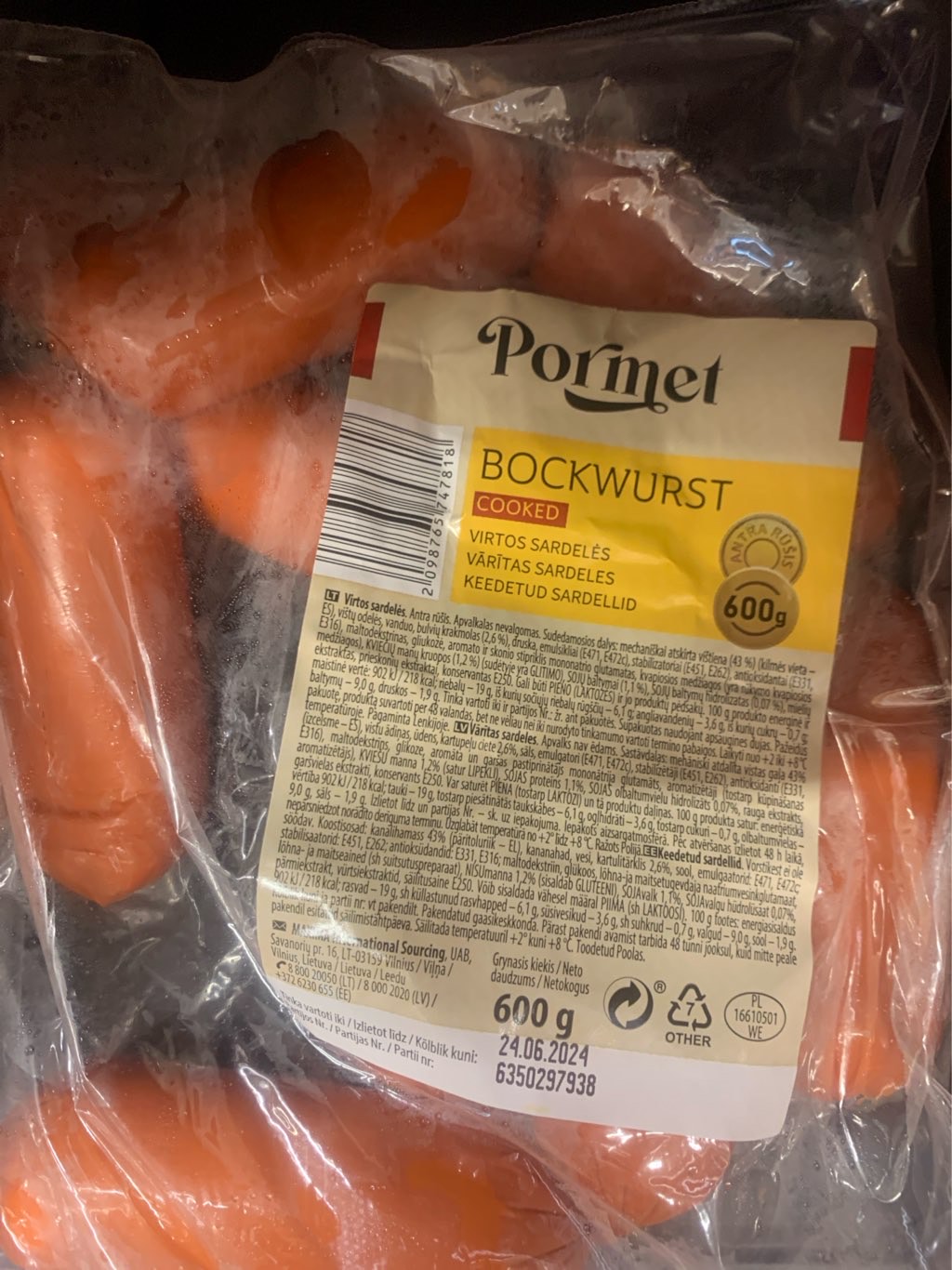 VĀRĪTAS SARDELES PORMET 600G