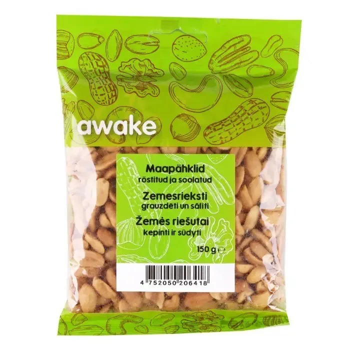 ZEMESRIEKSTI AWAKE GRAUZDĒTI SĀLĪTI 150G