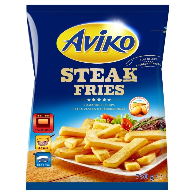 SALDĒTI FRĪ KARTUPEĻI AVIKO STEAK 750G