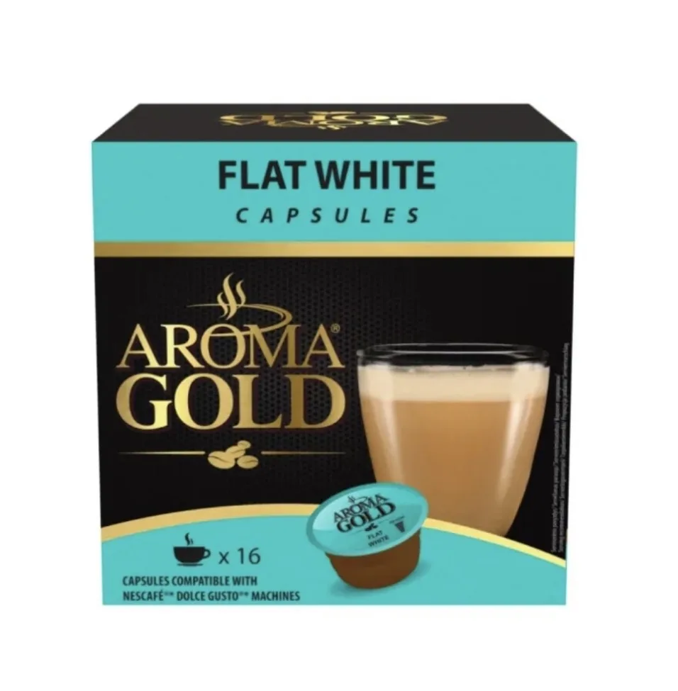 KAFIJAS KAPSULAS AROMA GOLD DG FLAT WHITE 187.2G