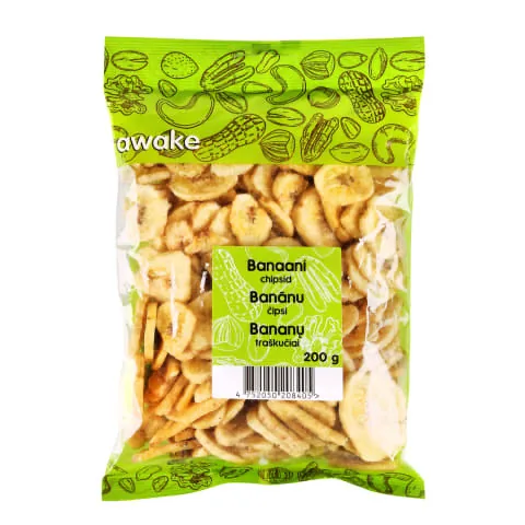 ČIPSI AWAKE BANĀNU 200G