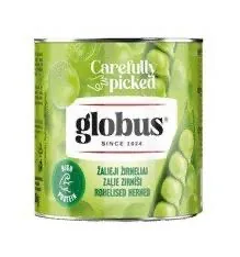 KONSERVĒTI ZAĻIE ZIRNĪŠI GLOBUS 400G