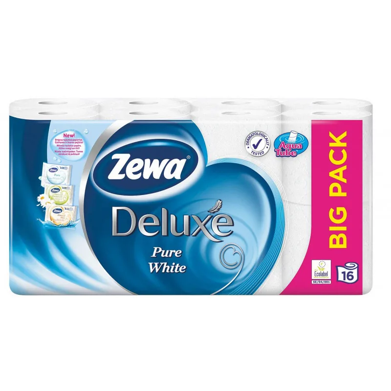 TUALETES PAPIRS ZEWA DELUXE 16 RUĻĻI