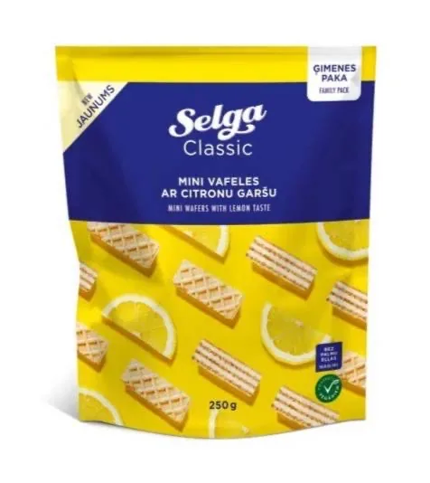 VAFELES SELGA MINI AR CITRONU GARŠU 250G