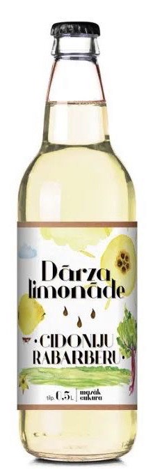 GĀZĒTS DZĒRIENS DĀRZA LIMONĀDE CIDONIJU RABARBERU 0,5L
