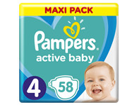 AUTIŅB.PAMPERS AB S4 9-14KG 58GAB.