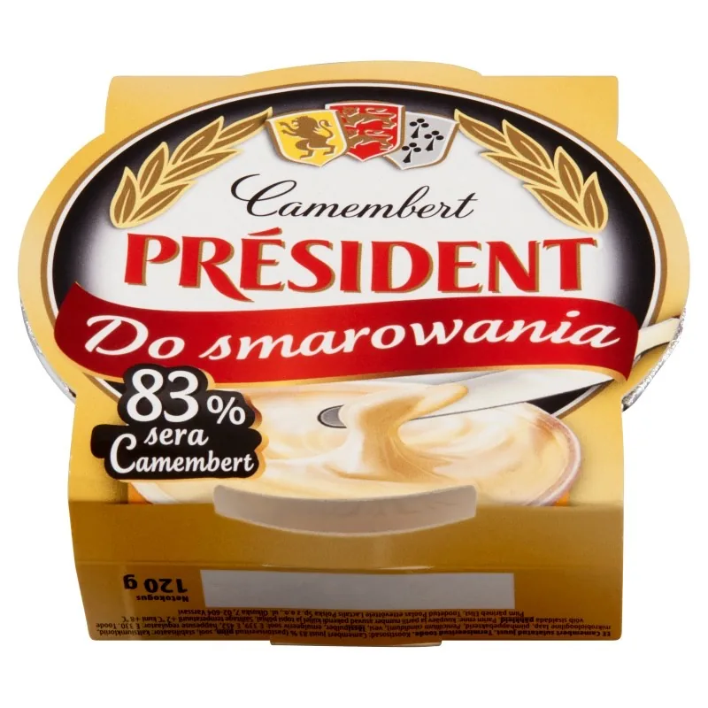 KAUSĒTAIS SIERS CAMEMBERT PRESIDENT 120G