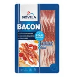 AUKSTI KŪPINĀTS BEKONS BIOVELA 140G 