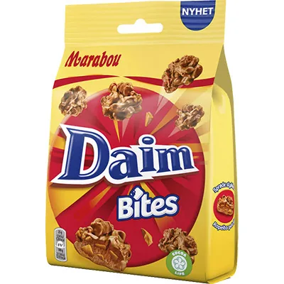 ŠOKOLĀDES GABALIŅI MARABOU DAIM BITES 145G 