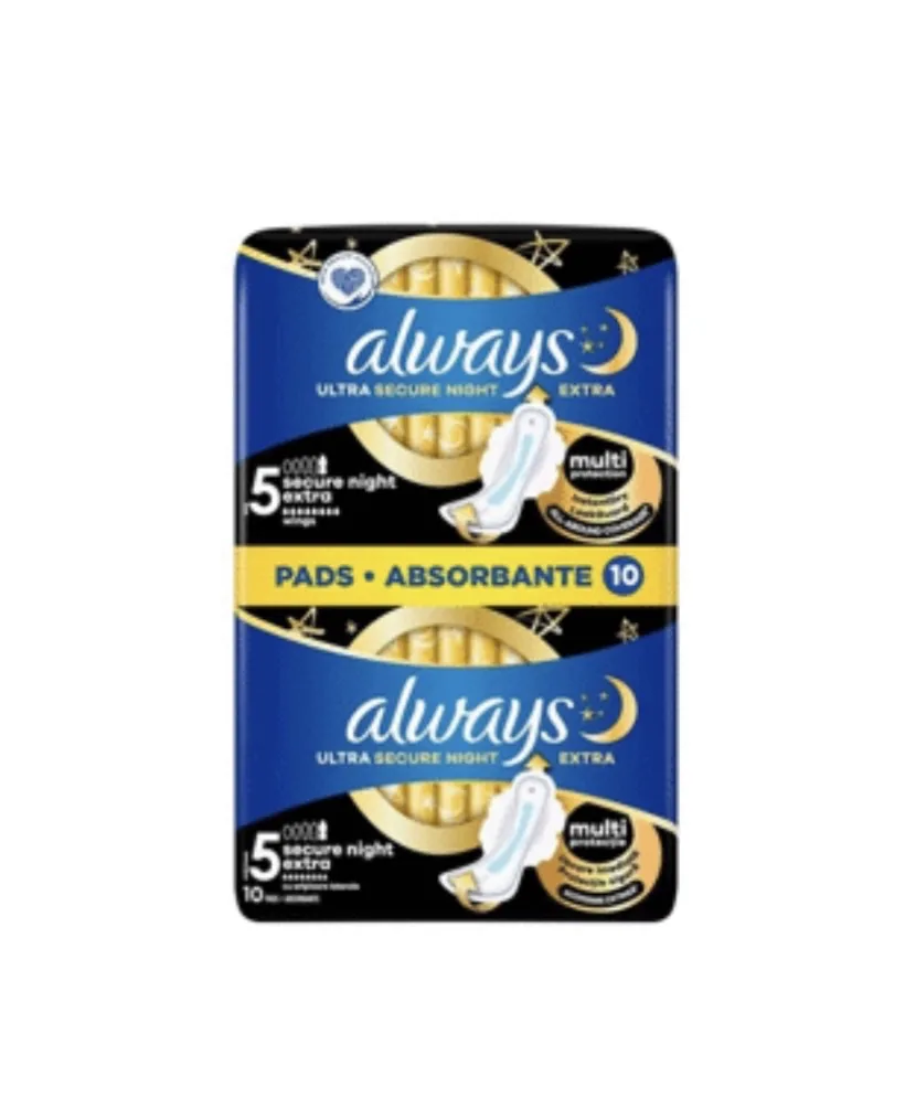 HIGIĒNISKĀS PAKETES ALWAYS ULTRA SUPER NIGHT 10GAB