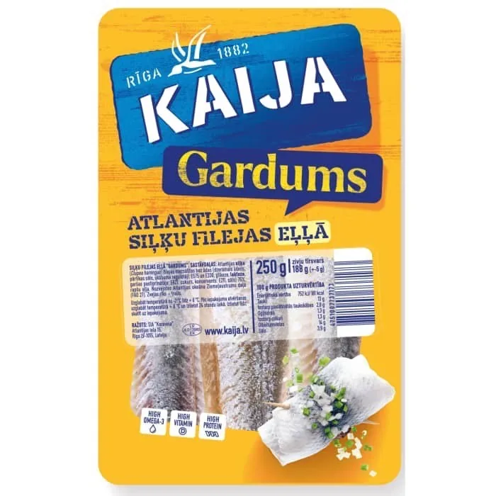 SIĻĶU FILEJAS EĻĻĀ, GARDUMS 250G (188G), KAIJA