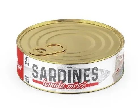 ATLANTIJAS SARDĪNES TOMĀTU MĒRCĒ 240G (132G), BANGA