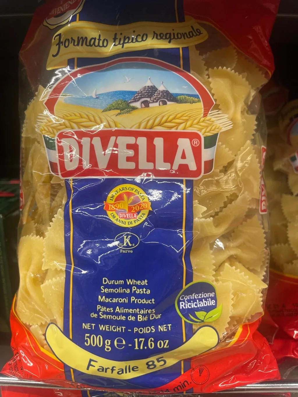 MAKARONI DIVELLA FARFALLE 500G