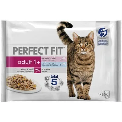 KONSERVI KAĶIEM PERFECT FIT  IZLASE AR ZIVĪM 4*85G