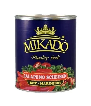 HALAPENJO MARINĒTAS, SARKANĀS, ŠĶĒLĒS MIKADO, 3KG/1.68KG