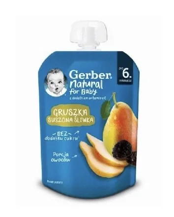 AUGĻU BIEZENIS GERBER, AR BUMBIERIEM UN PLŪMĒM, 6 MĒN., 80G