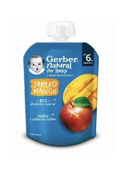 AUGĻU BIEZENIS GERBER, ĀBOLU UN MANGO GARŠA, 6 MĒN., 80G