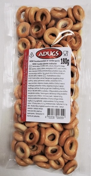 SAUSBARANCIŅAS MINI ADUGS AR VANIĻAS GARŠU, 180G
