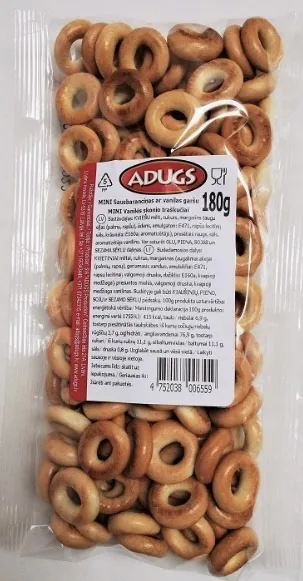 SAUSBARANCIŅAS MINI ADUGS AR VANIĻAS GARŠU, 180G