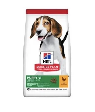 SAUSĀ BARĪBA KUCĒNIEM HILL'S SCIENCE PLAN CANINE, AR VISTU, 2.5KG
