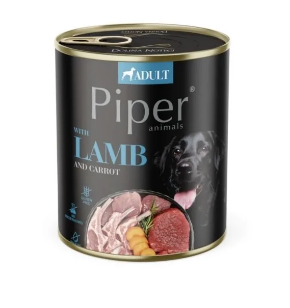 KONSERVI SUŅIEM PIPER AR JĒRU, BURKĀNIEM UN RĪSIEM, 800G
