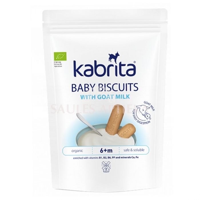 KABRITA BABY BISCUITS BĒRNU CEPUMI NO KAZAS PIENA 6+M 115G