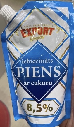 IEBIEZINĀTS PIENS AR CUKURU EXPORT 290G
