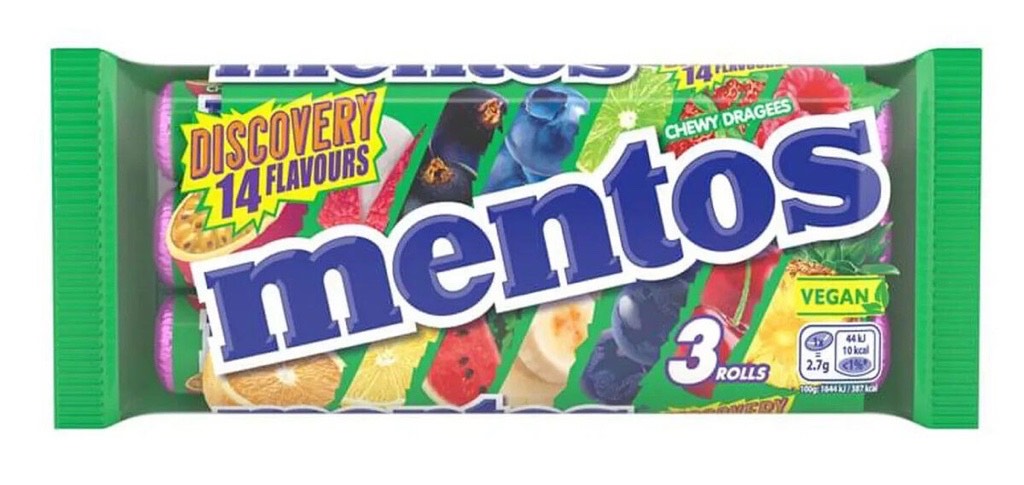 KOŠĻ.KONFEKTES MENTOS DISCOVERY 37.5GX3GAB.