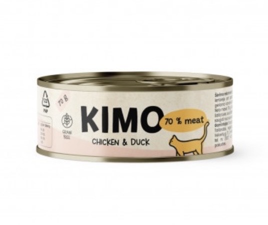 KONSERVI KAĶIEM KIMO, AR VISTU UN PĪLI, 70G