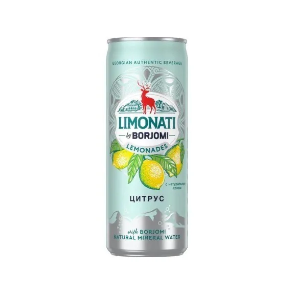 LIMONĀDE LIMONATI BY BORJOMI  CITRONU 0.33L