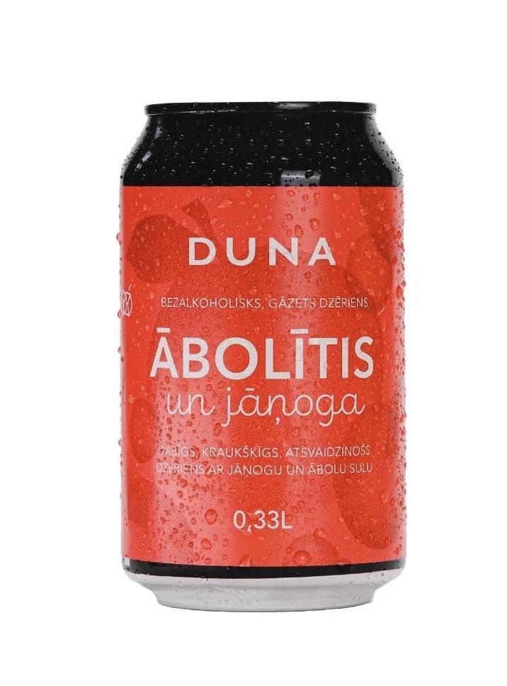 GĀZETS ĀBOLU UN SARKANO JĀŅOGU DZĒRIENS DUNA 330ML
