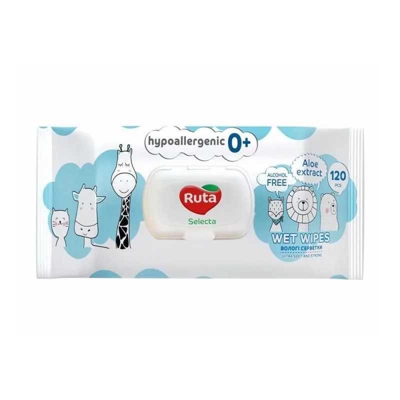 MITRĀS SALVETES RUTA SELECTA KIDS 120GAB
