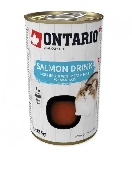 KONSERVI KAĶIEM ONTARIO DRINK ADULT, AR LASI, 135G