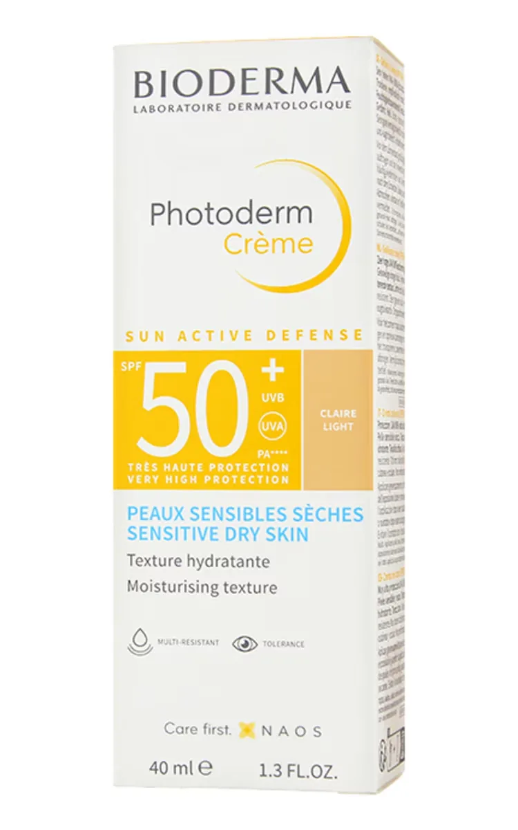 BIODERMA PHOTODERM CREME DEFENSE SPF50+ KRĒMS SAULES AIZSARDZĪBAI, LIGHT, 40ML
